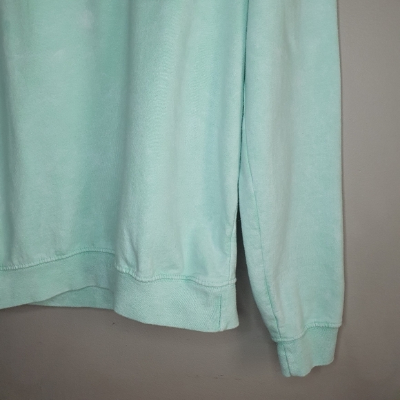 BLIND ROOSTER Embroidered Luxury Ocean Wave Crewneck Sweater Teal‎ Men's Size M - Picture 4 of 11